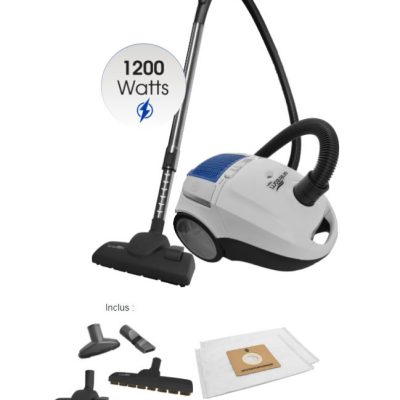 Airstream AS100, 1200 watts. Aspirateur-traîneau léger et compact avec filtration HEPA et sac HEPA.