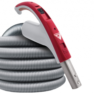 Boyau 24V - Poignée avec bouton de verrouillage - 30 pieds - Cyclovac