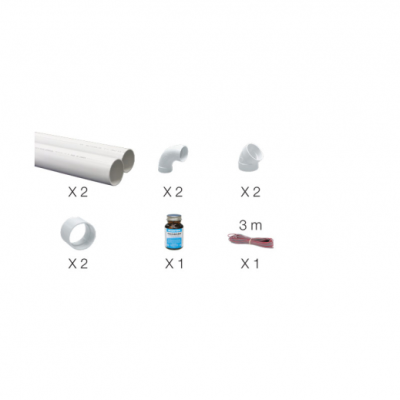 Ensemble d'installation pour connecter un aspirateur central à un système de conduits existant