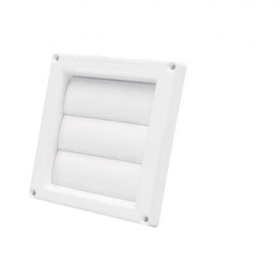 Sortie extérieure à volets pour conduit en PVC - Blanc