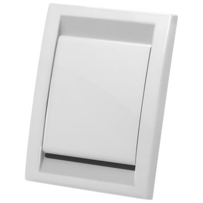 Prise murale - Plastique brillant - Deco Vac - Blanc