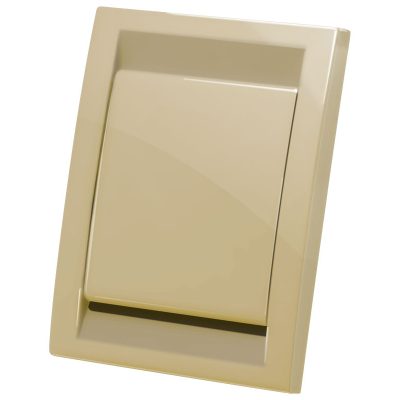 Prise murale - Plastique brillant - Deco Vac - Amande