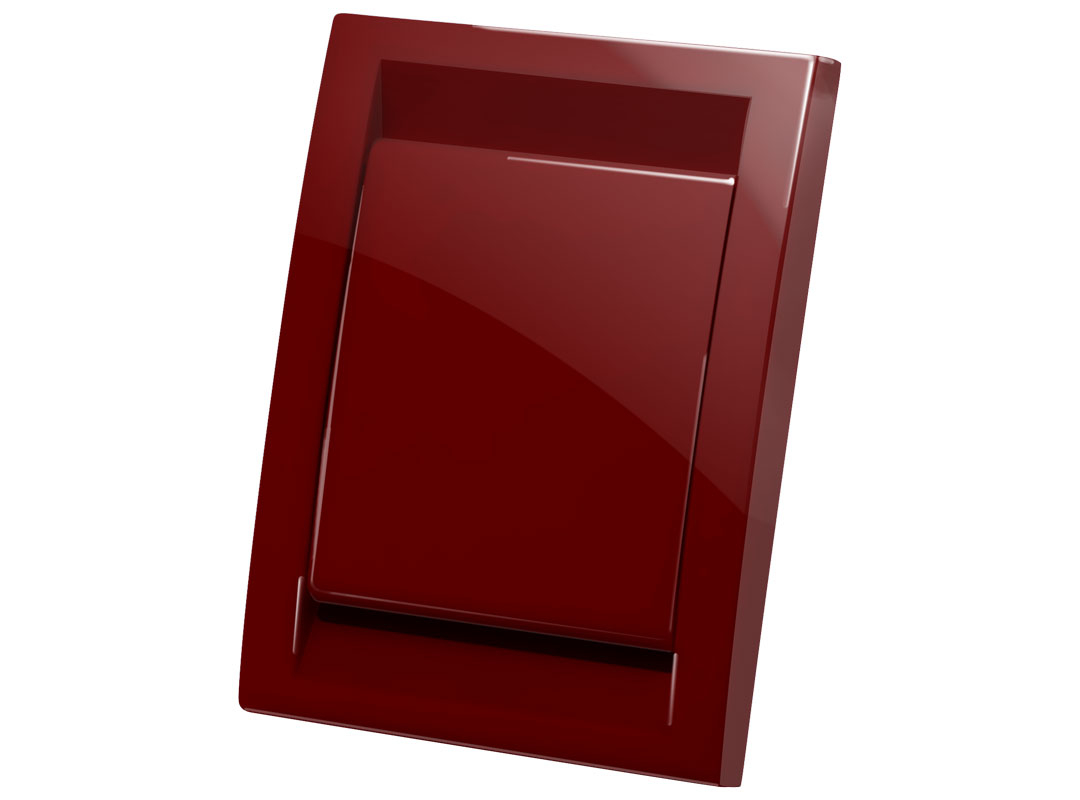 Prise murale - Plastique brillant - Deco Vac - Rouge